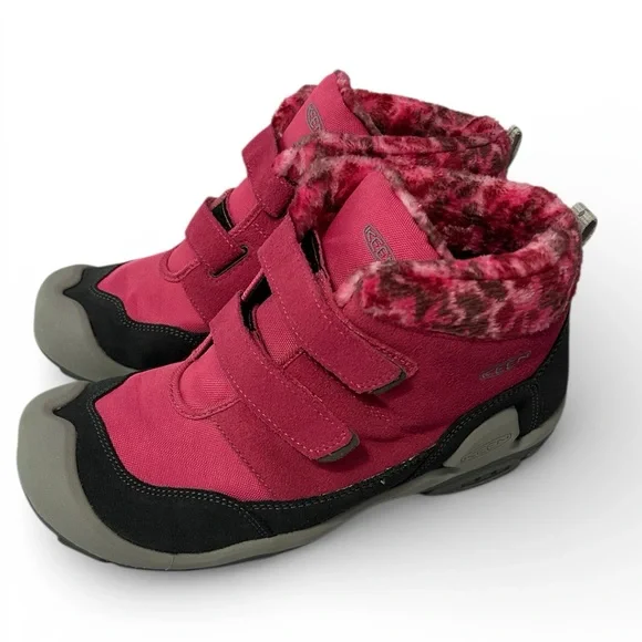 Keen Girls Knotch Chukka Boots hook/loop closure Size 7 pink - Picture 1 of 12